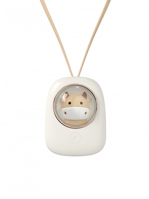 Uareliffe Space Capsule Hanging Neck Fan Cute Summber Cooler Rechargeable Handheld Mute Fan With Night Light Children Gift