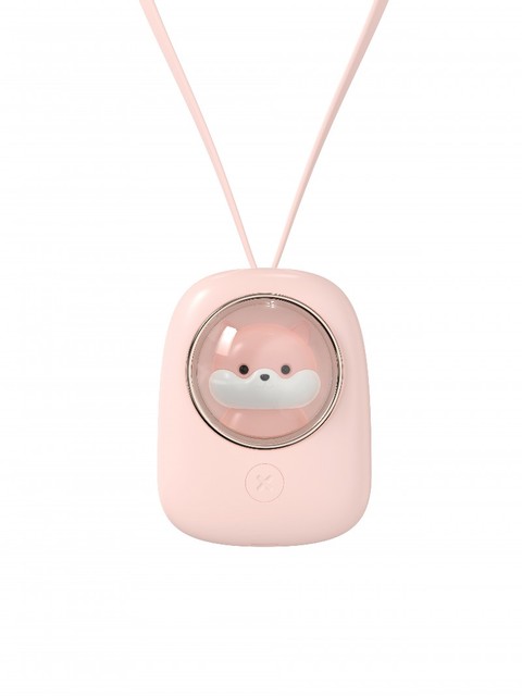 Uareliffe Space Capsule Hanging Neck Fan Cute Summber Cooler Rechargeable Handheld Mute Fan With Night Light Children Gift