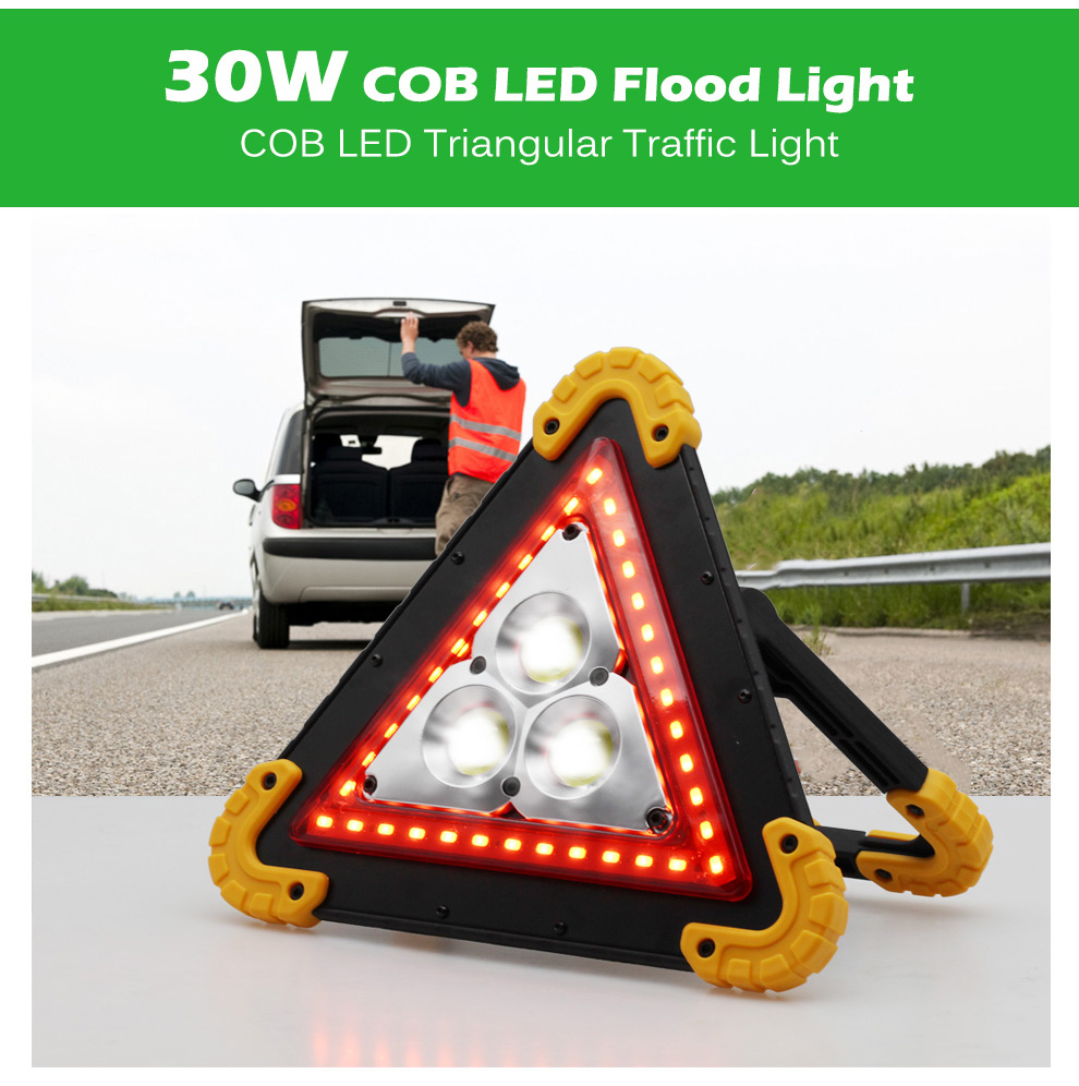 LED Portable Emergency SOS Light Car Beacon COB Flood Lights Solar Rechargeable Work Light Safety Flashing Lamp Warning Lantern