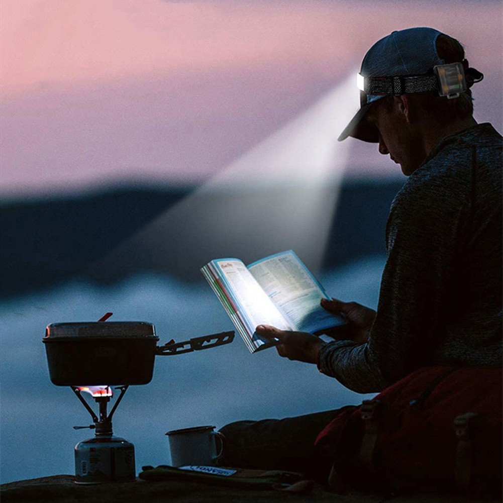 Portable COB LED Headlamp USB Charging Work Light Bar Head Band Lamp Waterproof Headlight Night Vision Lamp With Folded Strip