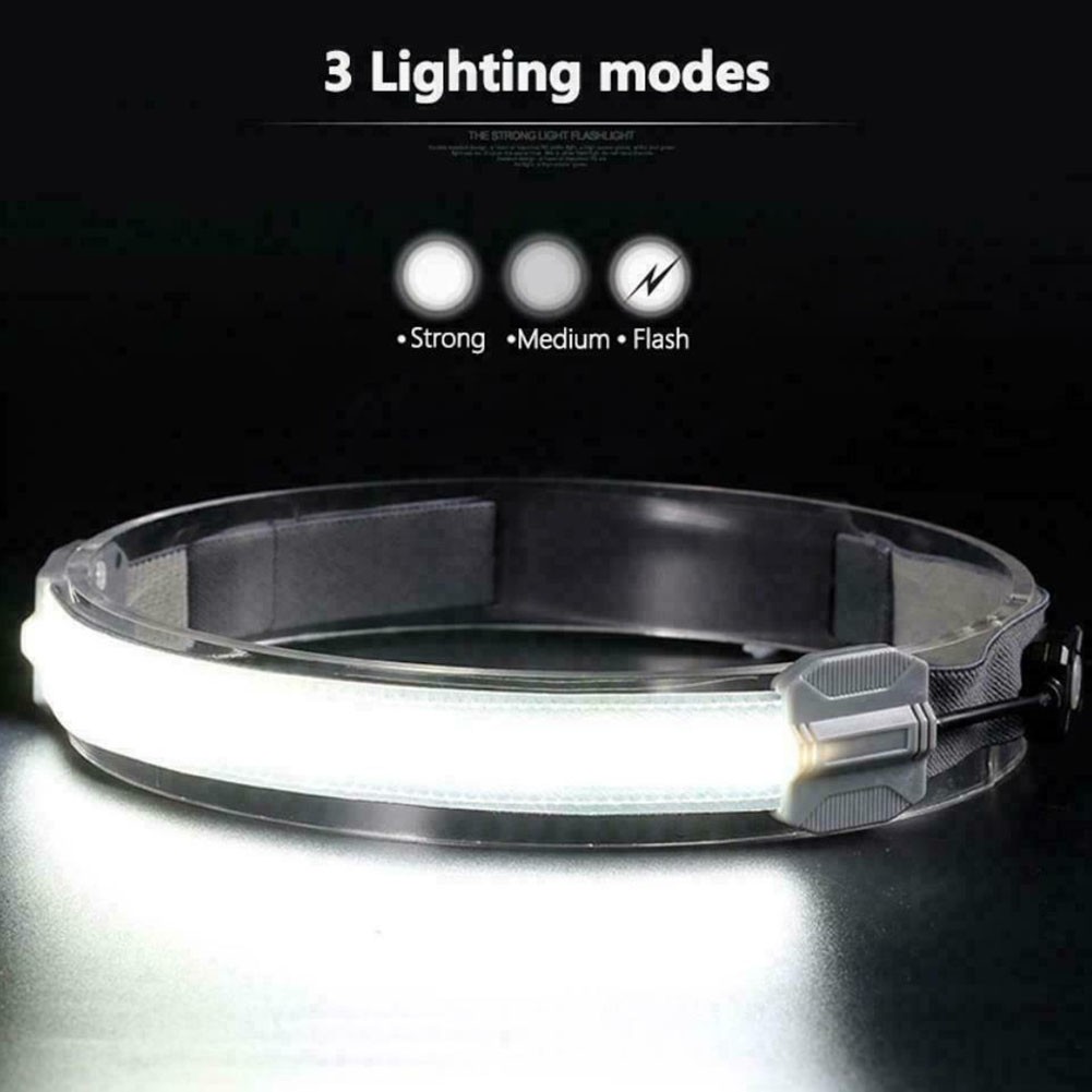Portable COB LED Headlamp USB Charging Work Light Bar Head Band Lamp Waterproof Headlight Night Vision Lamp With Folded Strip