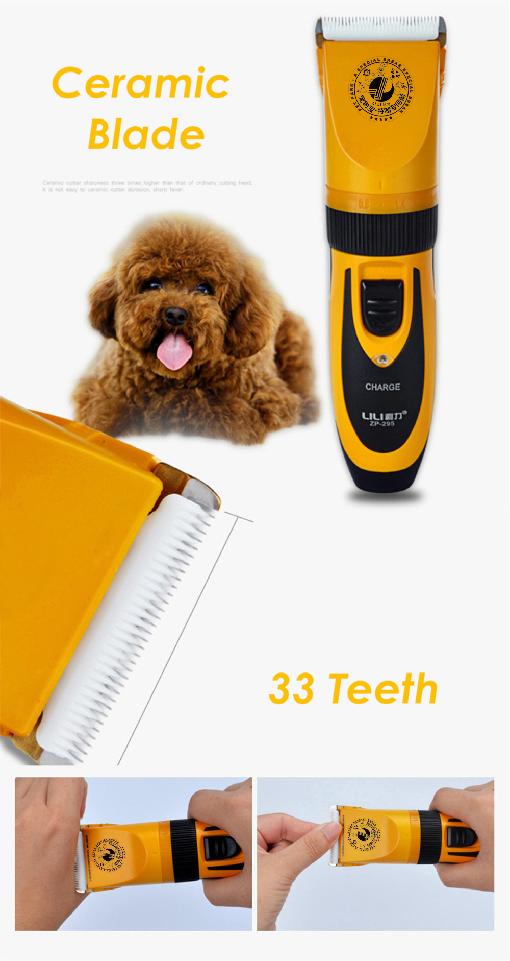 Electric Scissors Professional Pet Hair Trimmer Animals Grooming Clippers Dog Hair Trimmer Cutters 110-240V AC