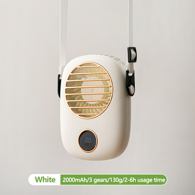 Hanging Neck fan mini cooler USB 2000mAh rechargeable ventilador Outdoor Travel handheld portable silent  cooling fans home