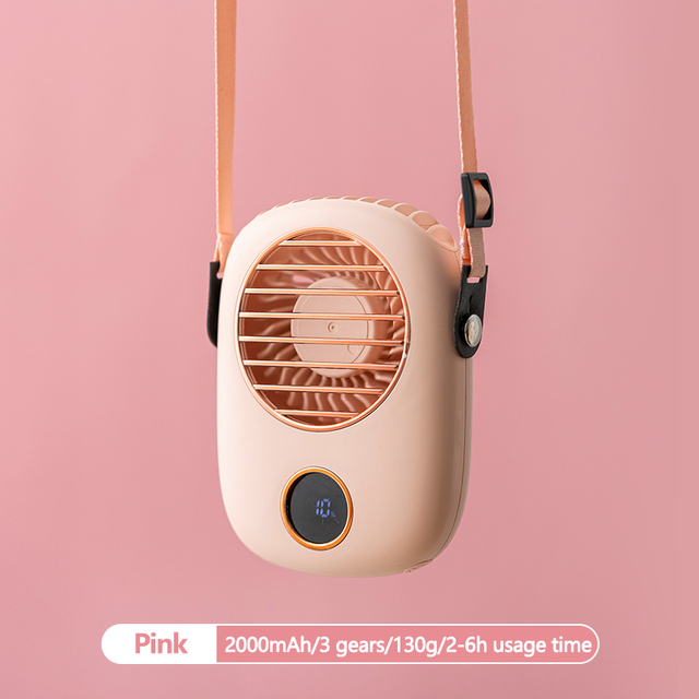 Hanging Neck fan mini cooler USB 2000mAh rechargeable ventilador Outdoor Travel handheld portable silent  cooling fans home