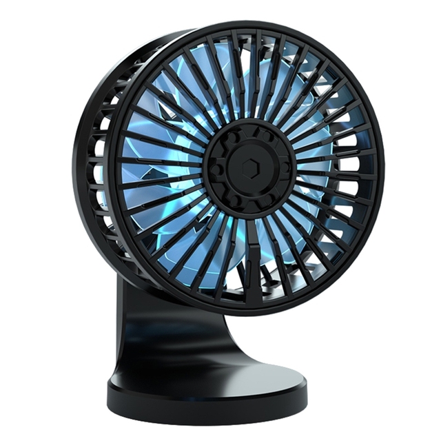 USB Portable Mini Car Fan 360 Degree All-Round Adjustable Auto Air Cooling Fans Dropship