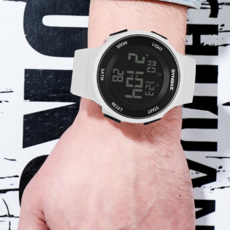 Silicone Ladies Watch Outdoor Sports Electronic Watches Digital Waterproof Clock