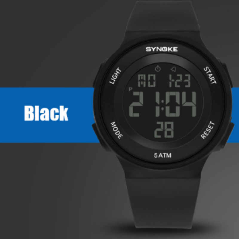 Silicone Ladies Watch Outdoor Sports Electronic Watches Digital Waterproof Clock