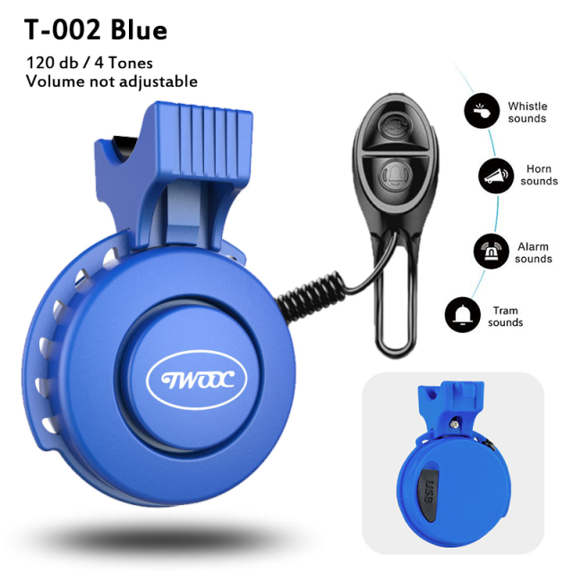 Bike Bell USB Recharged Charging Speaker Mini Electric Bike Horn 4 Modes Cycling Electric Bicycle MTB Accessories for Scooter