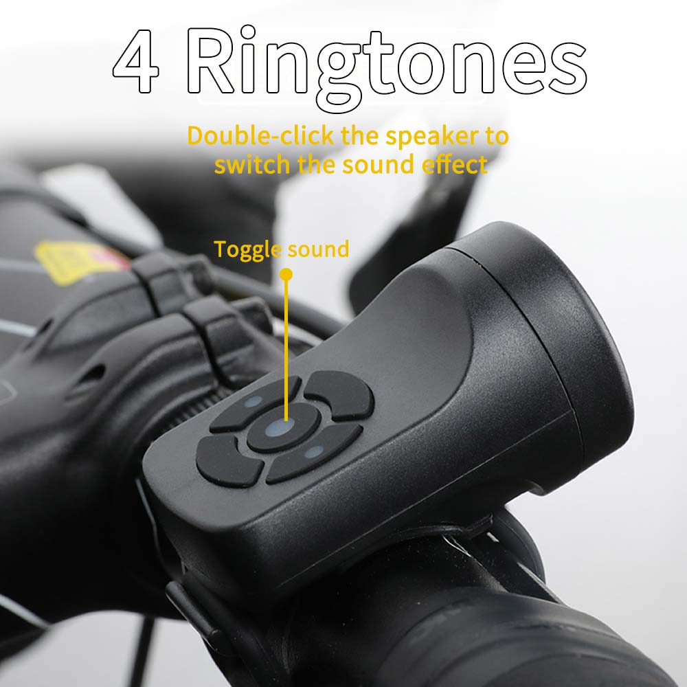 Bike Electronic Loud Horn 120 Db Warning Safety Electric Bicycle Handlebar Alarm Ring Bell Anti-Theft USB Charging Waterproof
