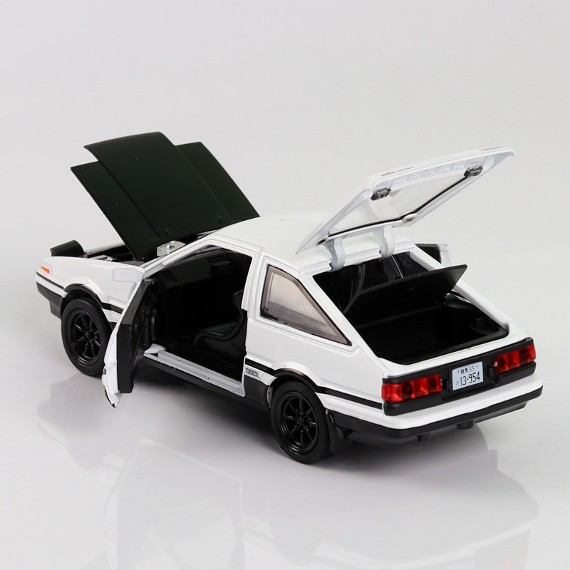 New INITIAL D Toyota AE86 Alloy metal Toy Car Model Diecast Toy Vehicles Cartoon Miniature Scale Model Car Toys For Children