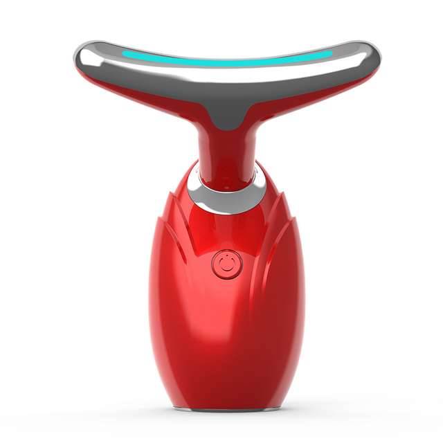 Face EMS Warmth Neck Lifting Tighten Massager Electric Microcurrent Ion Wrinkle Remover LED Photon Face Beauty Device for Woman
