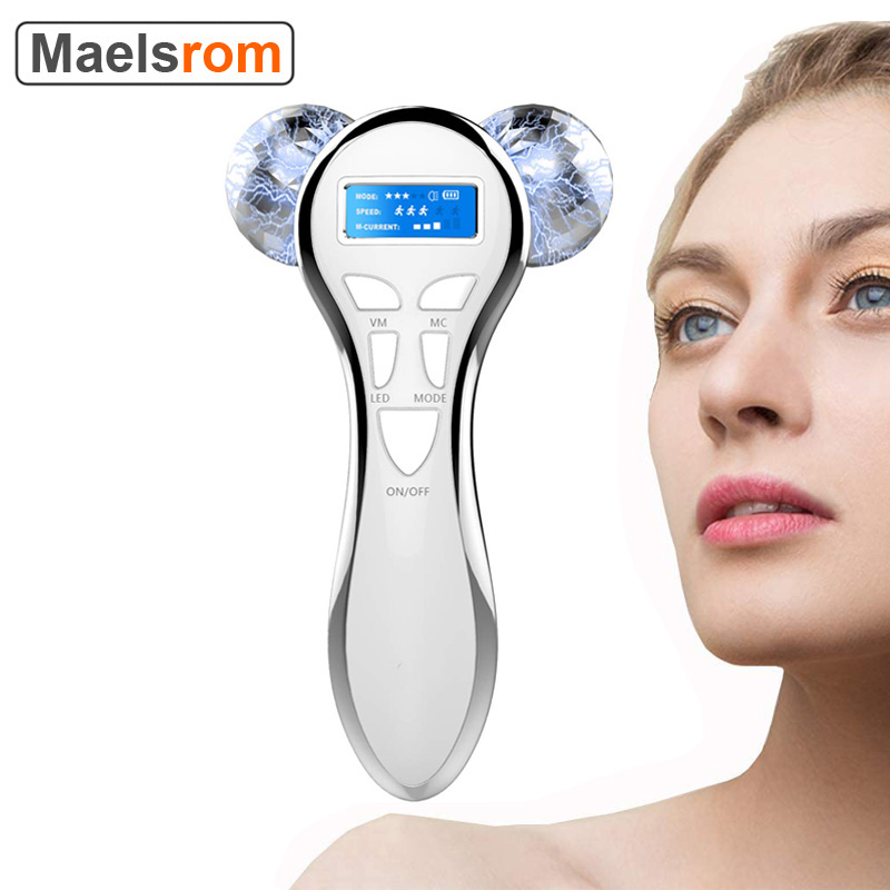 Home rechargeable micro-current EMS vibrating massager 4d lifting, firming, anti-aging, wrinkle-removing, face-lifting, 3d Y-shaped rotating