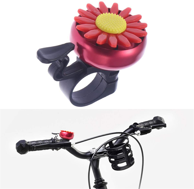 Multi-color Kids Funny Bicycle Bell Daisy SunFlower Horns Bike Children Girls Cycling Ring Alarm For Handlebars Alloy Plastics