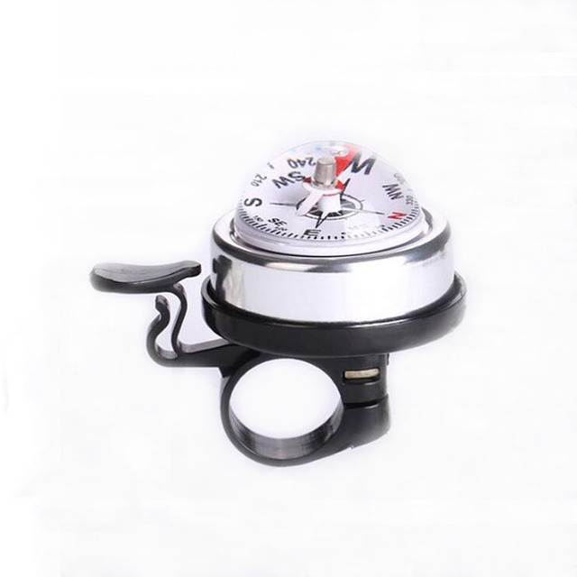 1PC Bicycle Bell Bike Compass Bicycle Bells Mountain Bike Handlebar Compass Ring Aluminum Cycling Bike Horn Cycling Equipment