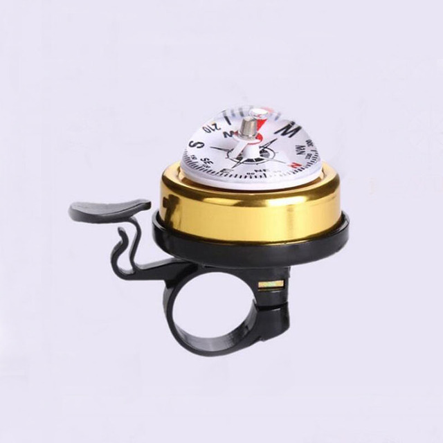1PC Bicycle Bell Bike Compass Bicycle Bells Mountain Bike Handlebar Compass Ring Aluminum Cycling Bike Horn Cycling Equipment