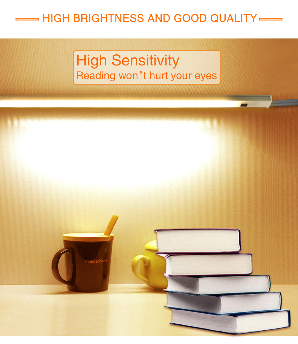 5 V USB Desk Lamp Hand Sweep Switch Table Lamp Temperature Hand Scan Switch Reading Light for Study Bedside Cabinet