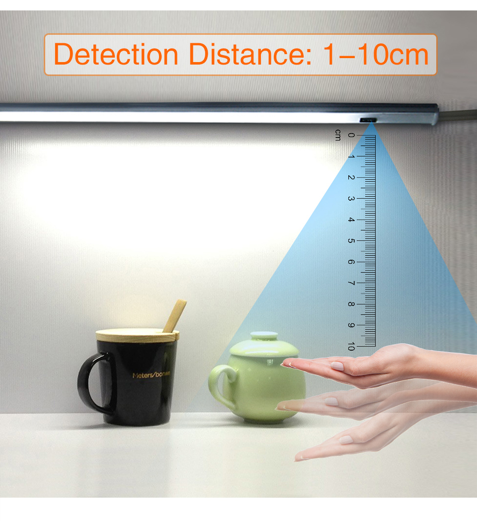 5 V USB Desk Lamp Hand Sweep Switch Table Lamp Temperature Hand Scan Switch Reading Light for Study Bedside Cabinet