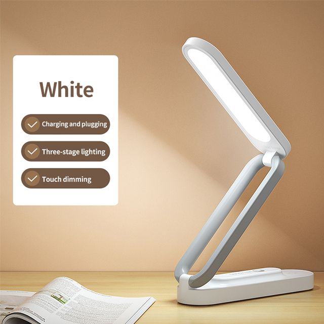 Collapsible Desk Lamp Rechargeable Reading Light Eye Protection Light LED Folding Table Lamp For Bedroom Parents Gift