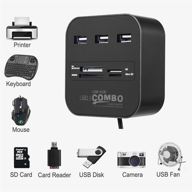 USB Card Reader USB 3.0 HUB with Card Reader USB 3.0 All In 1 Card Reader Charge
