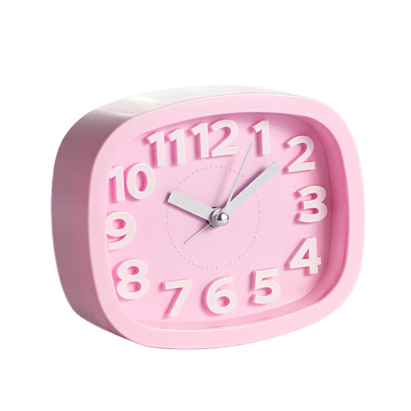 Mini Mute Alarm Clocks Battery Bedside Desk Table Home Decor Kid Creat Gifts Square Portable Candy Colors