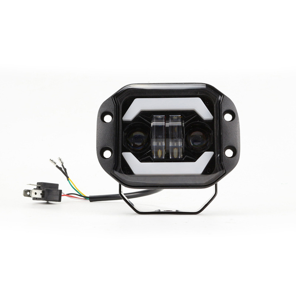 2PC Spotlight Flush Mount LED Work Light Bar Hi/low Beam Off Road Atv Niva Lada Car LED Pods Driving Fog Lights