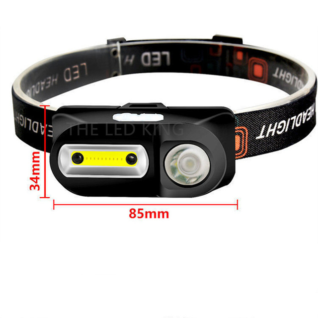 6000LM USB XP-G T6+COB Led Headlamp Head Flashlight Lamp Headlight Rechargeable 18650 Battery Working Portable Light