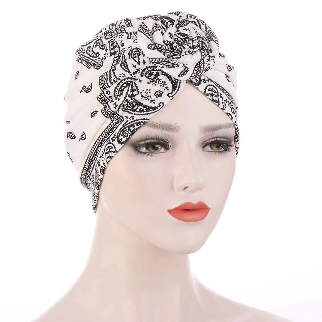 Women Muslim snail spiral turban cap multi-color Baotou cap fashion bottom turban cap