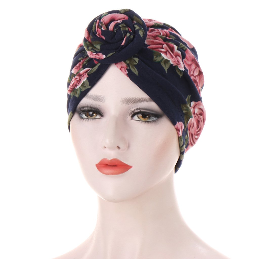 Women Muslim snail spiral turban cap multi-color Baotou cap fashion bottom turban cap
