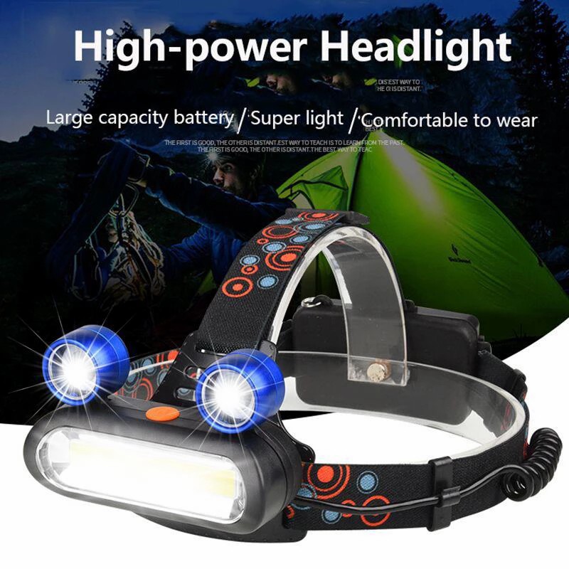 C2 Led Headlamps 12000lumens Headlamp Work Headlight Head Torch LED Flashlight Head lamp Fishing Hunting Camping