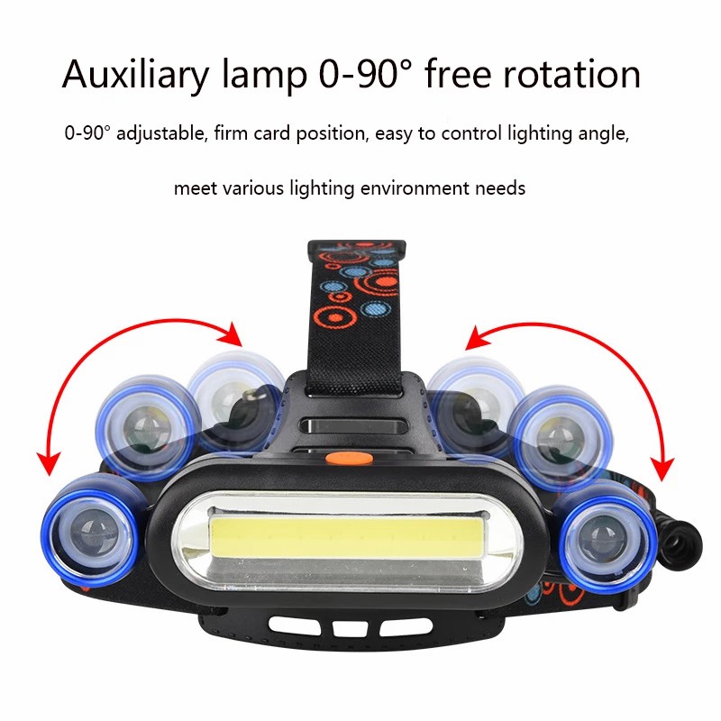 C2 Led Headlamps 12000lumens Headlamp Work Headlight Head Torch LED Flashlight Head lamp Fishing Hunting Camping