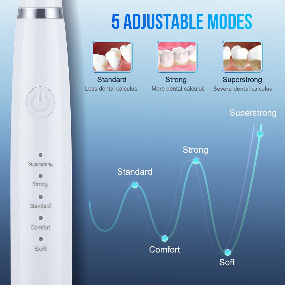 Electric Toothbrush Sonic Dental Scaler Teeth Whitening kit Tooth Whitener Calculus Tartar Remover Tools Cleaner Stain Oral Care