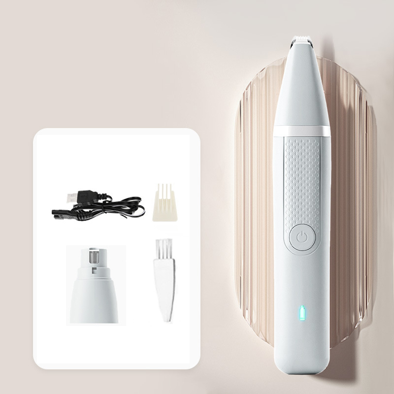 2 in 1 Rechargeable Pet Clipper for Dogs Cats Pet Foot Hair Trimmer Grooming Haircut Kit Pets Butt Ear Eyes Foot Hair Cutter