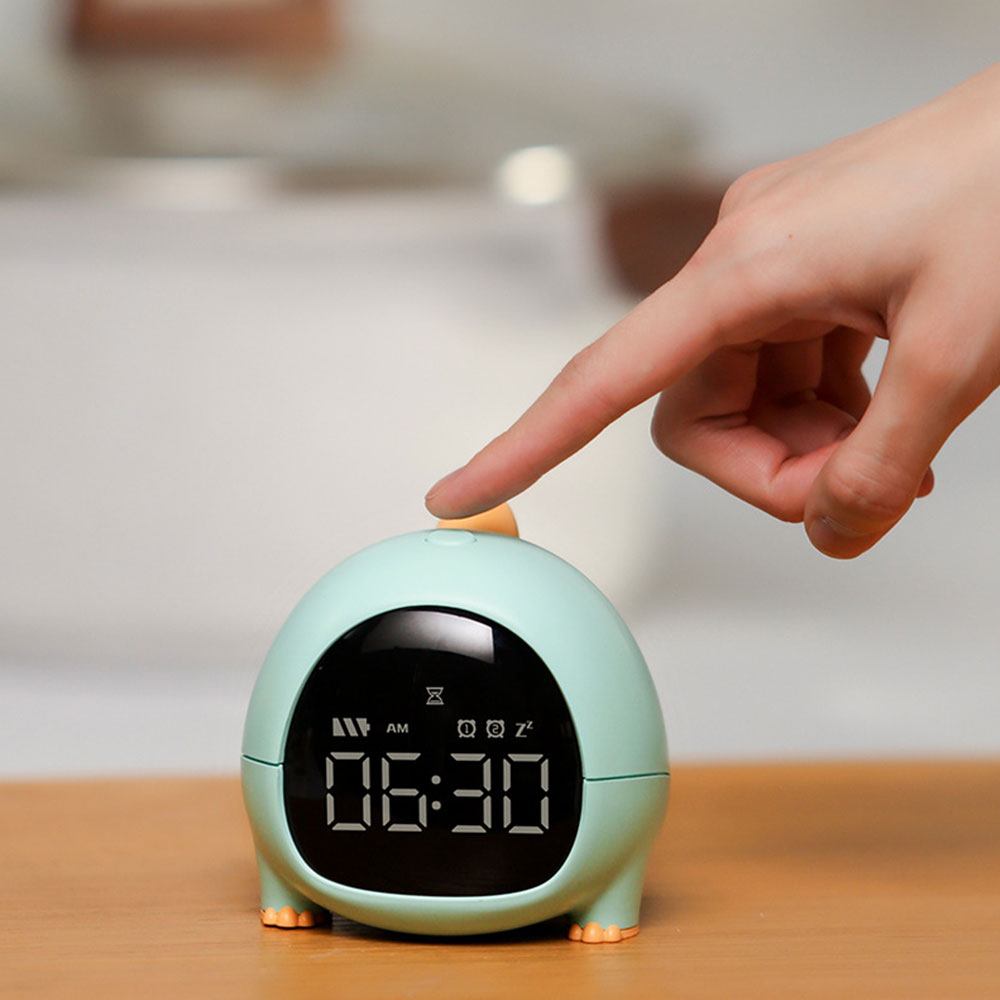 Little Dinosaur Children Alarm Clock Digital Watch Desk Digital Time Bedroom Decoration Table And Accessories Smart Hours