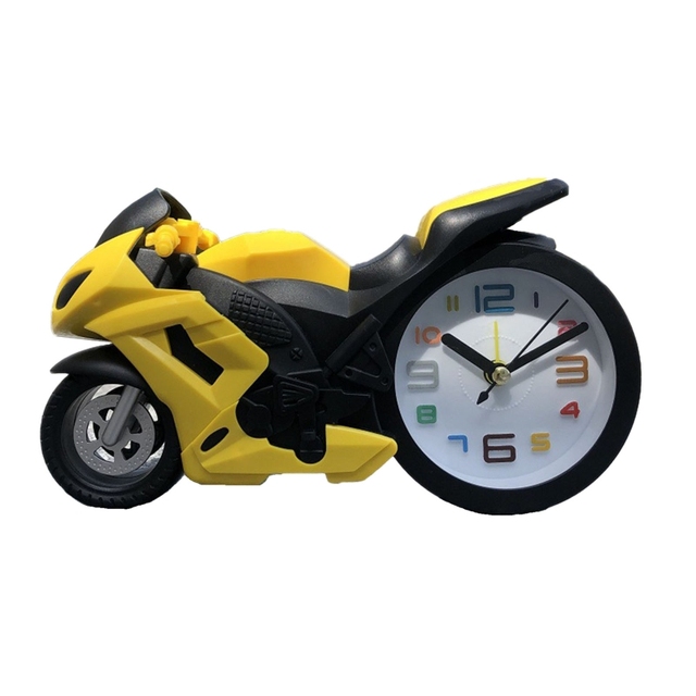 Creative Motorcycle Shape Quartz Clock Alarm Clocks Timekeeper Desktop