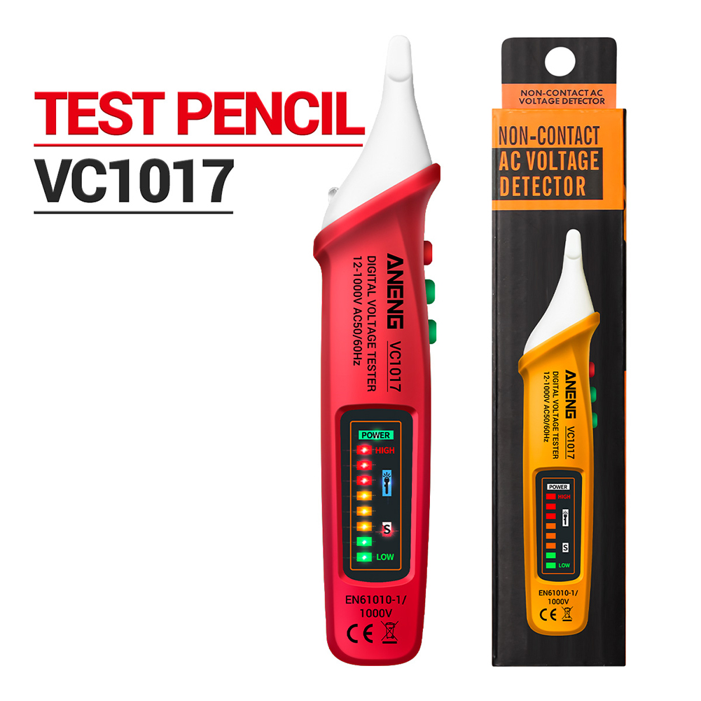 VC1017 Non-contact Pen Style LED Lights Electric Tools Sensor Tester Alarm Intelligent AC Power Outlet Voltage Meter Voltmeter