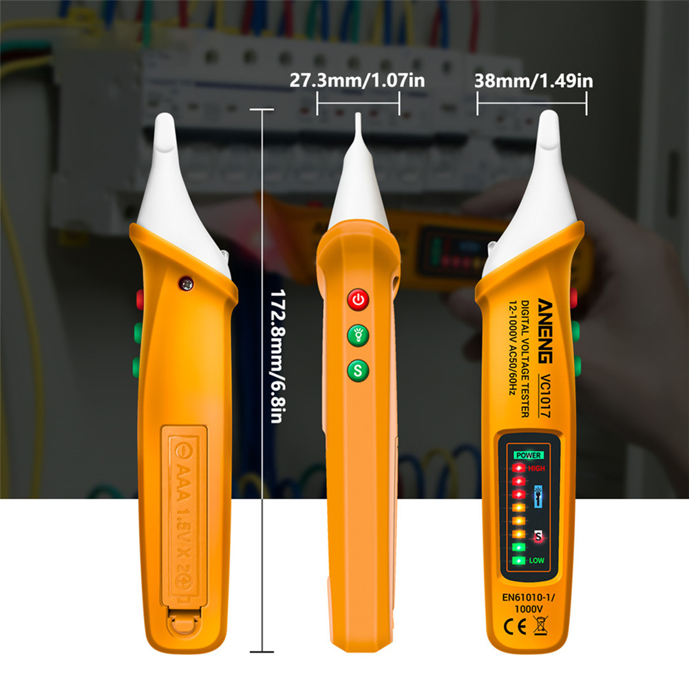 VC1017 Non-contact Pen Style LED Lights Electric Tools Sensor Tester Alarm Intelligent AC Power Outlet Voltage Meter Voltmeter