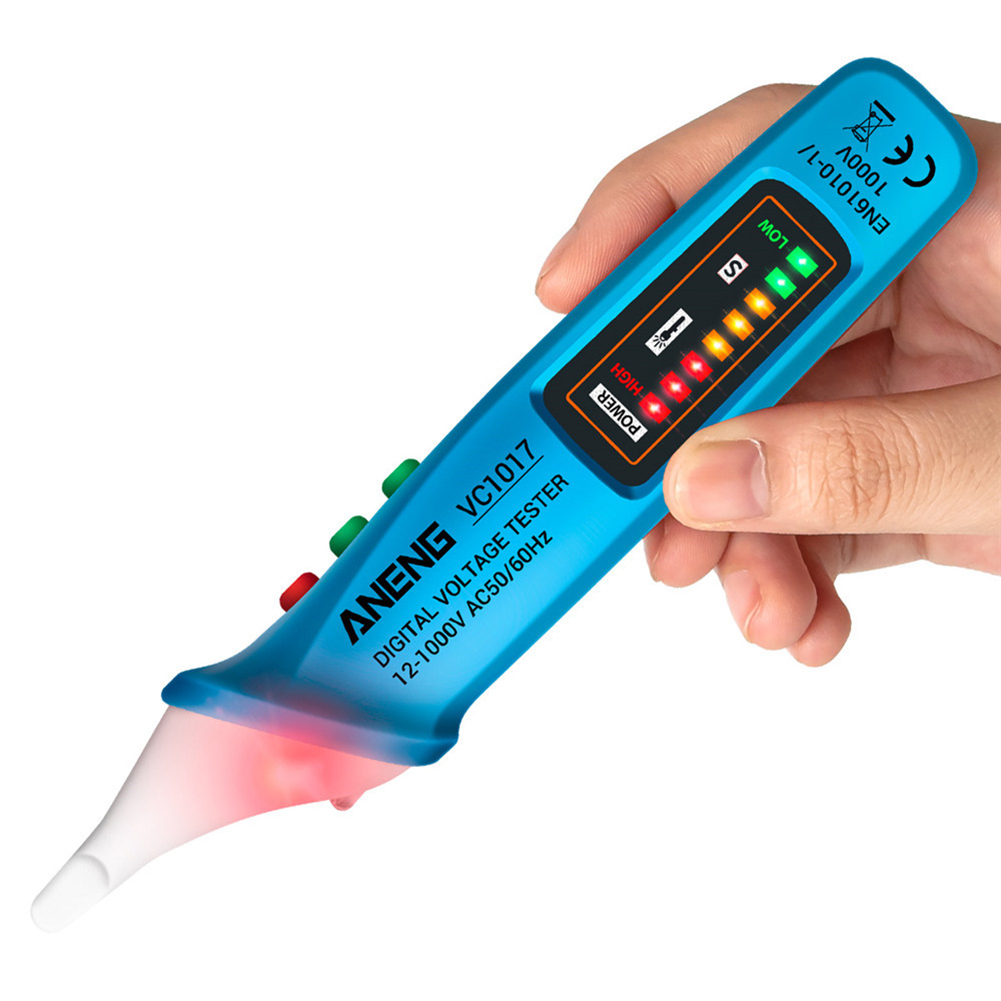 VC1017 Non-contact Pen Style LED Lights Electric Tools Sensor Tester Alarm Intelligent AC Power Outlet Voltage Meter Voltmeter