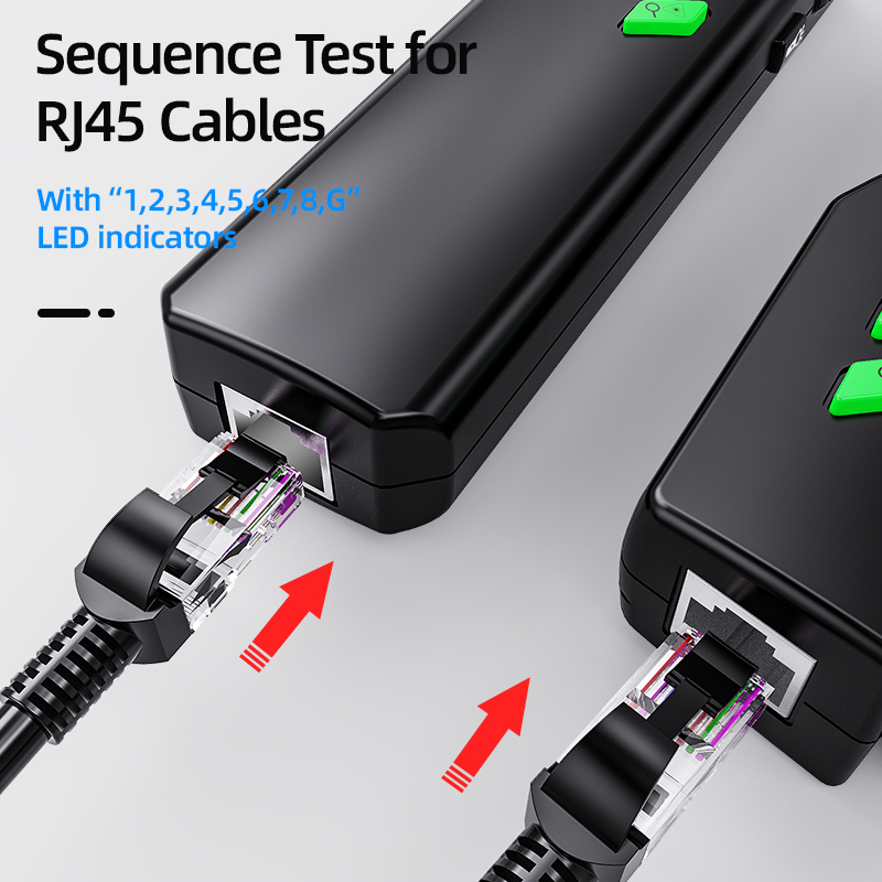 WT-58D Wire Trackers Track Network LAN Cable Tester Tools Cable Hunting Non-contact AC Voltage Detection Flashlight Line Finder