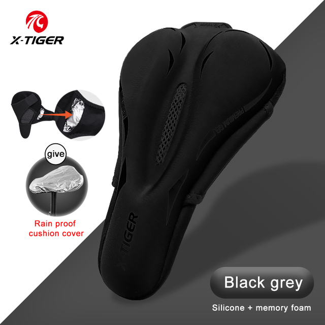Bike Saddle Cover 3D Silicone Sponge Bicycle Seat Cushion Breathable Soft Thickened MTB Bike Seat Cycling Accessories