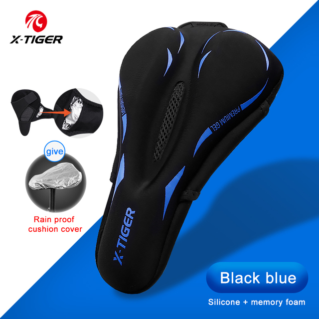 Bike Saddle Cover 3D Silicone Sponge Bicycle Seat Cushion Breathable Soft Thickened MTB Bike Seat Cycling Accessories