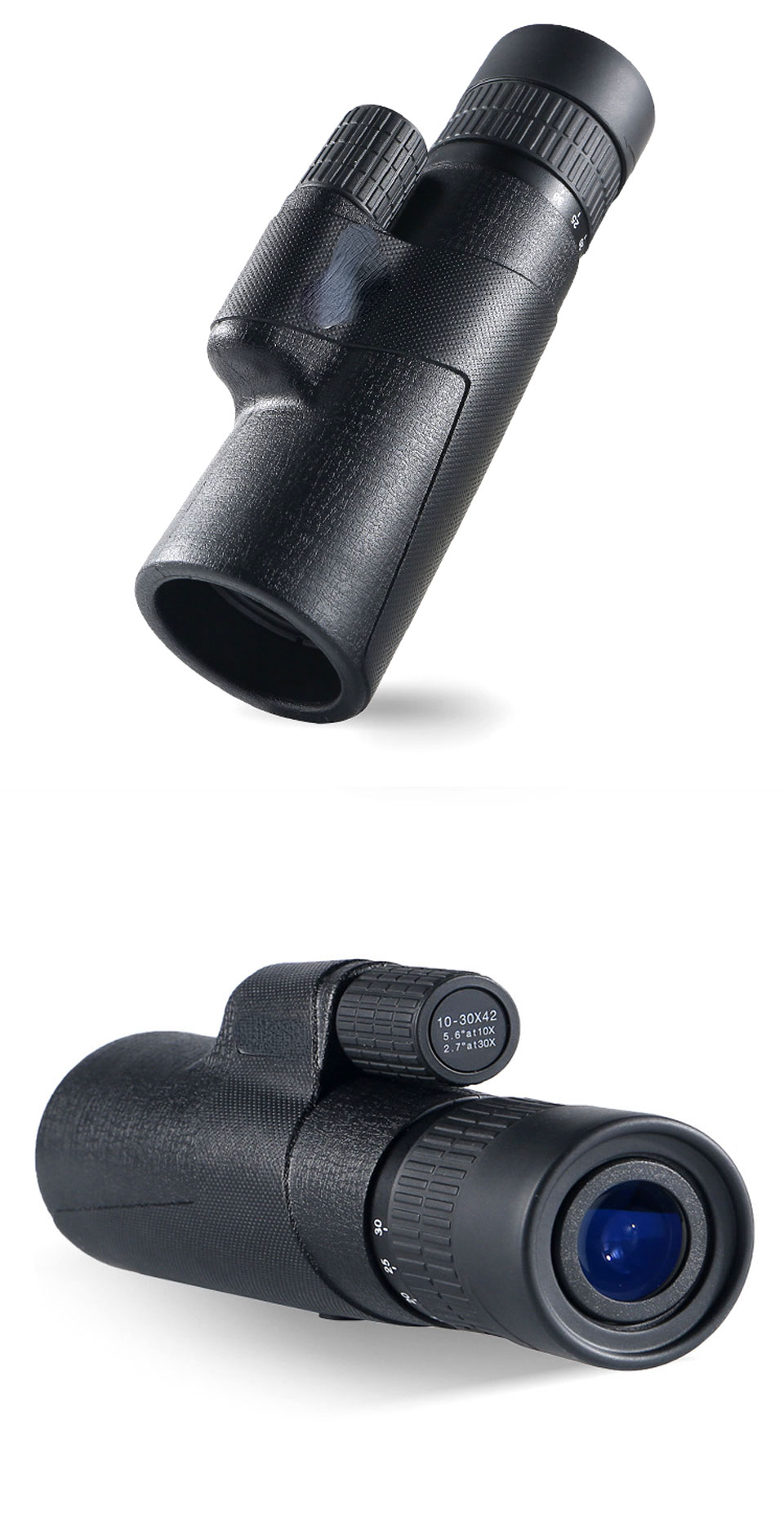 10-30x42 Monocular Zoom High Power Telescope Dual Focus BAK4 Prism Optical Multi-Coated Lens  Genuine