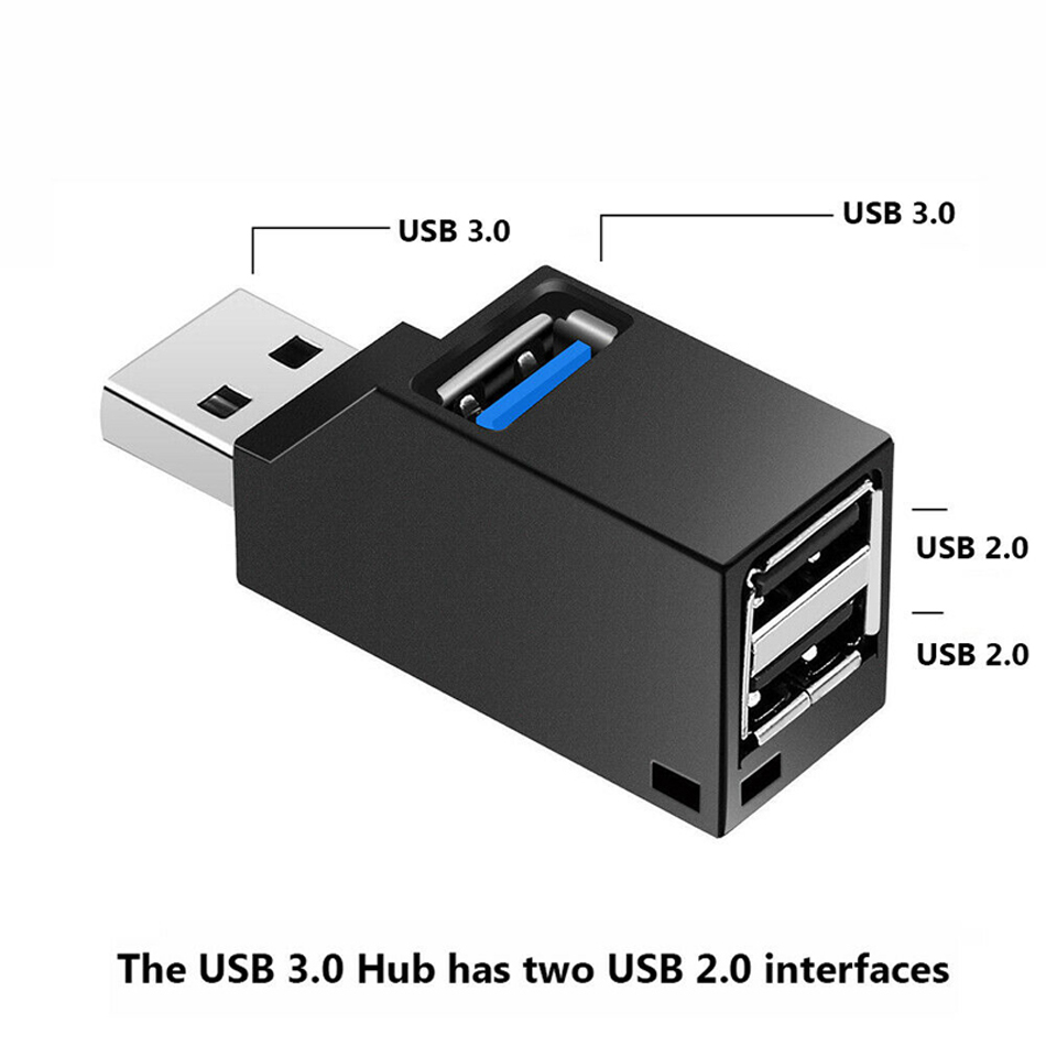 USB 3.0 /2.0 HUB Adapter Extender Mini Splitter 3 Ports High Speed U Disk Reader for PC Laptop Macbook Mobile Phone Accessories