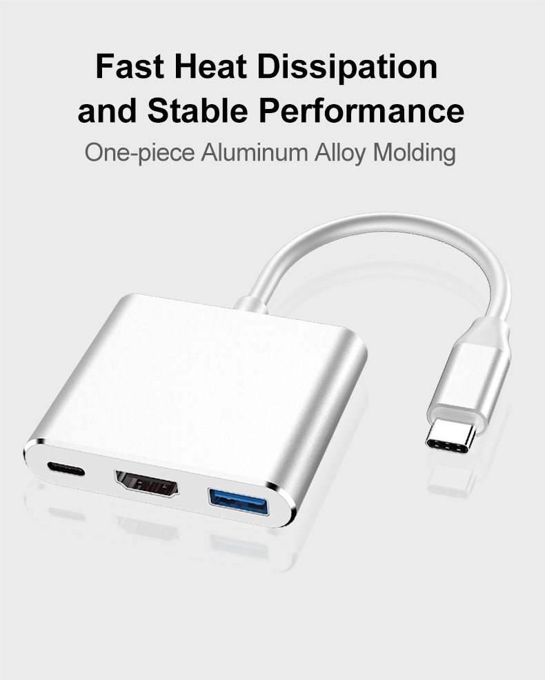 USB C Hub USB 3.0 Dock Station Type C To HDMI-Compatible 4k UHD Adapter for Laptop PD Charging USB Splitter Macbook Accessories