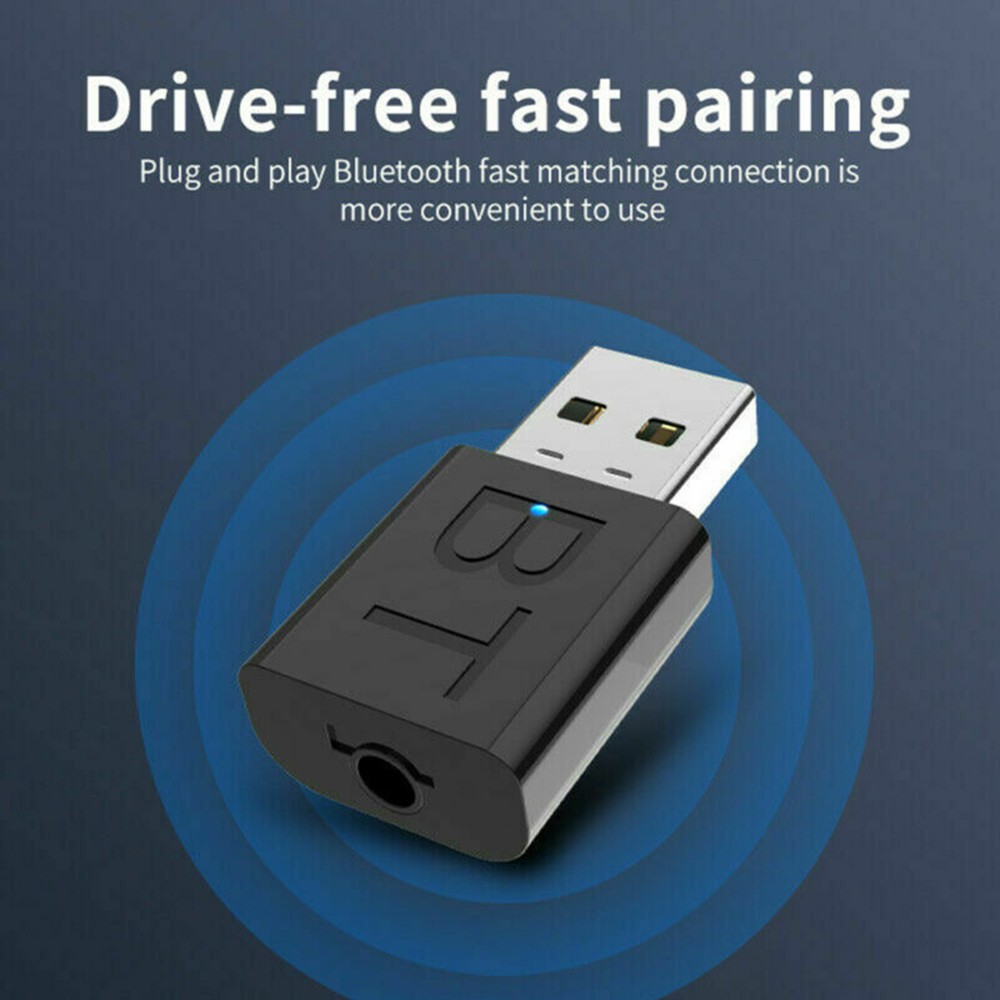 USB Bluetooth 5.0 Transmitter Receiver 5.0 + EDR Transmit/Receive Two-in-one Bluetooth 5.0 Adapter USB 3.5mm AUX Adapter Car TV