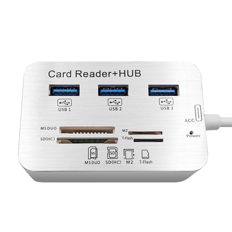 7 in 1 USB Hub Card Reader Fast USB3.0 Or USB2.0 Expander SD TF Memory Card Adapter For U Disk PC Laptop Mouse Keyboard USB Hub