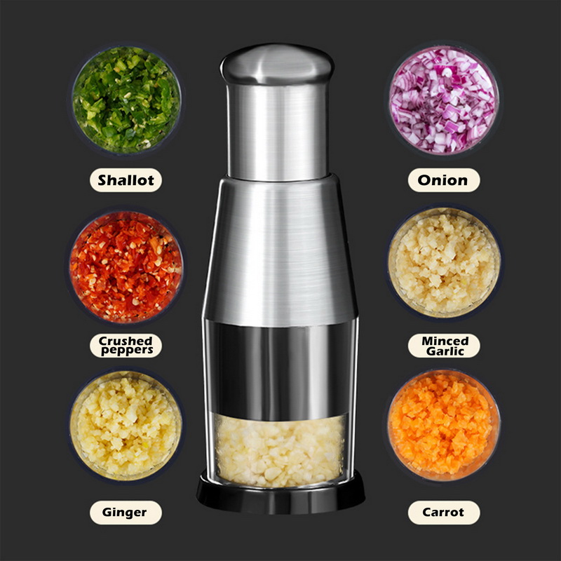 New Manual Onion Chopper Garlic Crusher Pressing Handheld Food Chopper Slicer Dicer Mixer Kitchen Vegetable Slicer Peeler Tools
