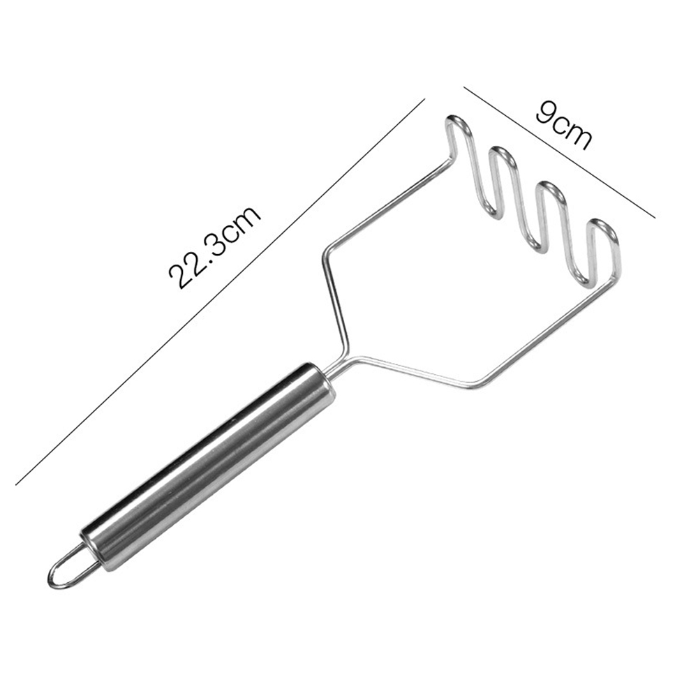 1PC Stainless Steel Potato Masher Potato Crusher Wave Shape Cutter Kitchen Accessories Kitchen Gadget Cooking Tools