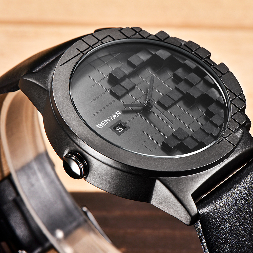 Women's Men Leather Strap Quartz Watch Luxury Brand Wristwatch Clock Relogio Feminino