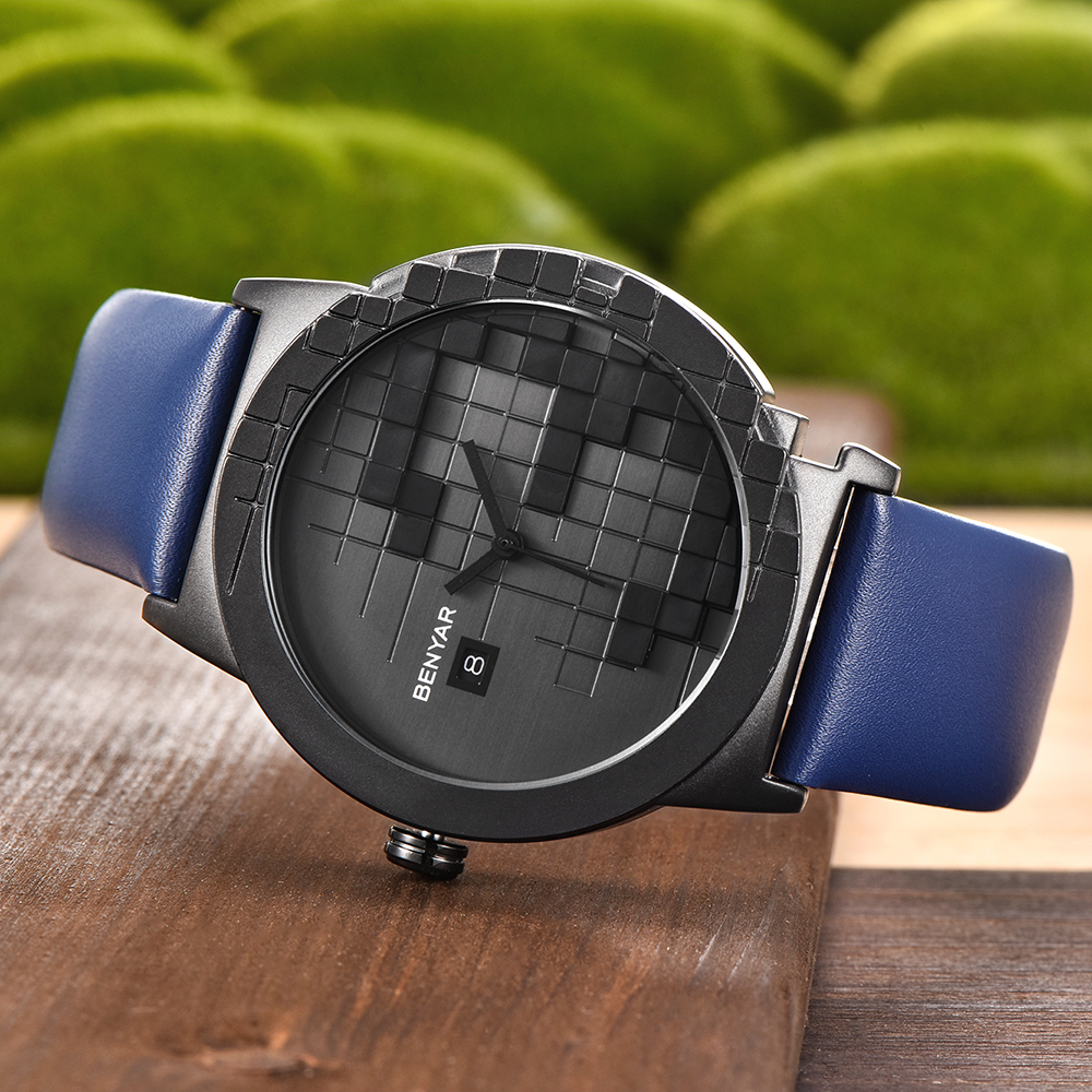 Women's Men Leather Strap Quartz Watch Luxury Brand Wristwatch Clock Relogio Feminino