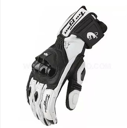 High quality Genuine Leather Men's Motorcycle Gloves AFS6 AFS10 AFS18 Motocross Protection Gloves  Guantes Rekawice Motocyklowe